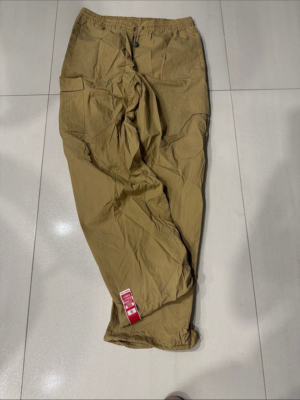 Daily Paper Tan Cargo Pants with Elastic Waist